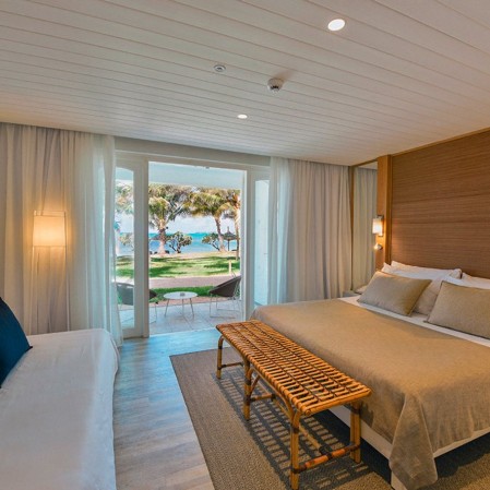 Camera vista mare del Seaclub Style Cannonier Beachcomber Golf Resort & Spa