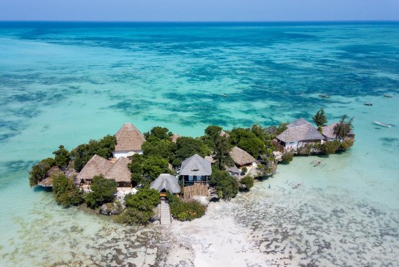 The Island Pongwe lodge The Island Pongwe visto dall'alto
