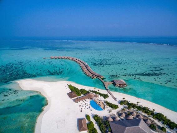 COCOON MALDIVES vista dall'alto vista aerea del Resort Cocoon maldives